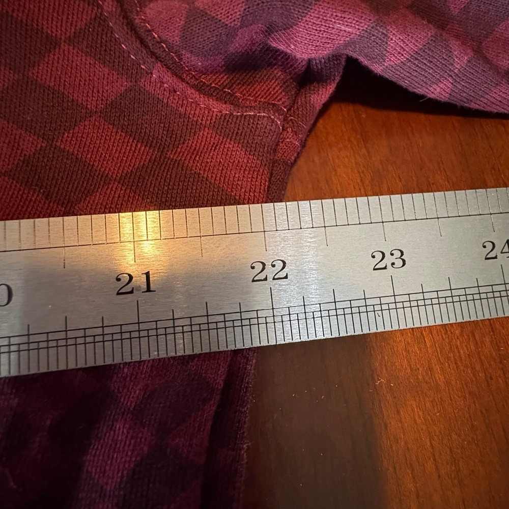 Airwalk Checkered Hoodie Burgundy Skate Streetwear Pullover - Picture 2 of 5